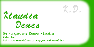 klaudia denes business card